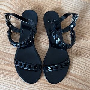 Givenchy Black Chain Detail Sandals